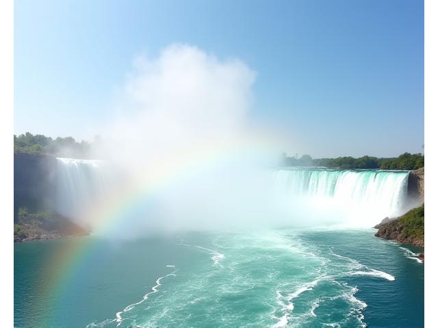 Misty view of Niagara Falls