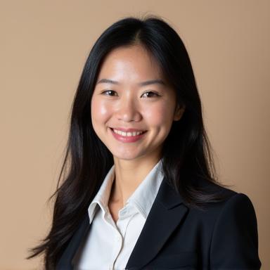 Professional headshot of Sarah Kim, smiling naturally